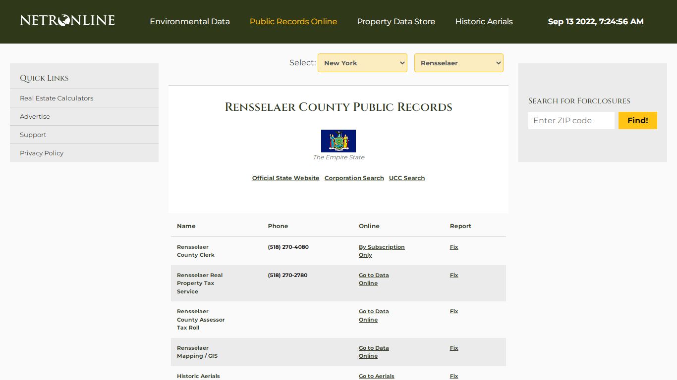 Rensselaer County Public Records - NETROnline.com