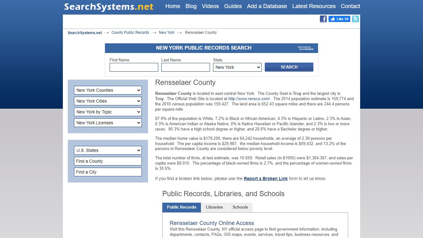 Rensselaer County Criminal and Public Records